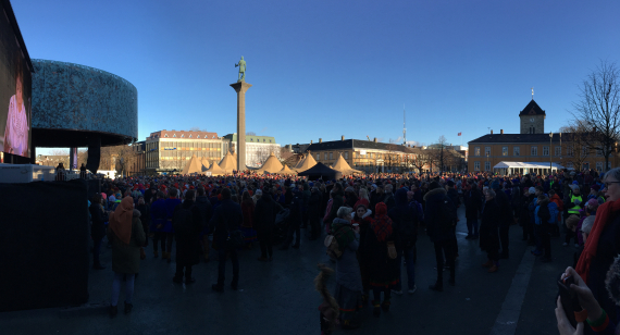 Trondheim torg under feiringen av Tråante 2017.
