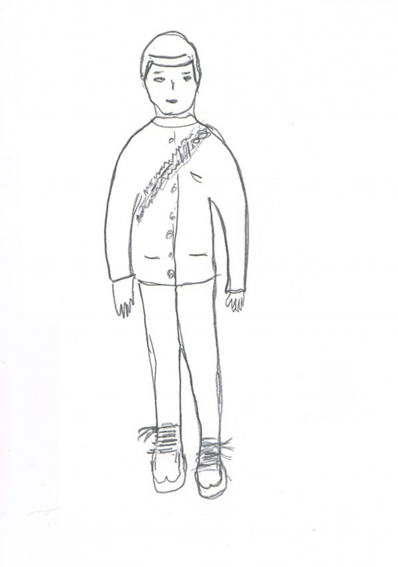 Tegning av en gutt.