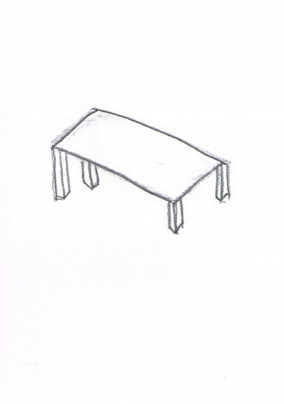 Tegning av et bord.
