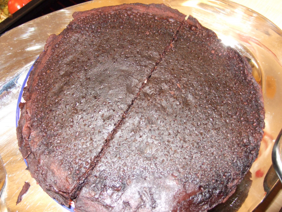 Blodpannekake i en askjett.