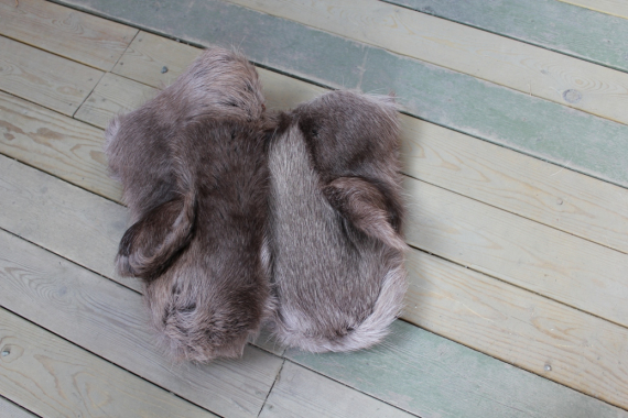 Foto av reinskinnvåtter.