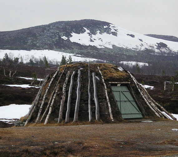 Bilde av en torvgamme på våren.