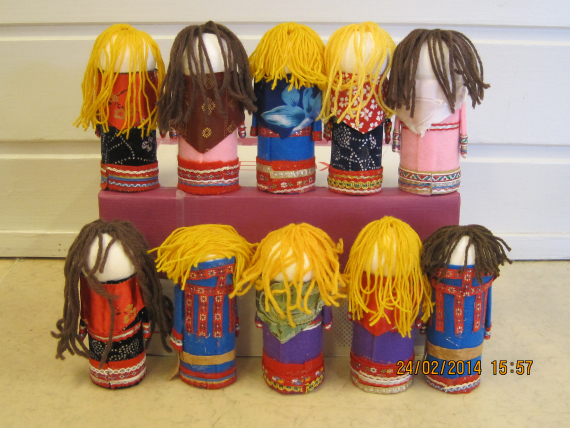 Dukker laget med doruller.