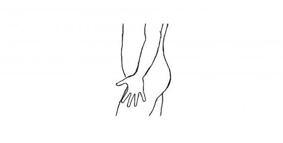 Tegning av en kropp.