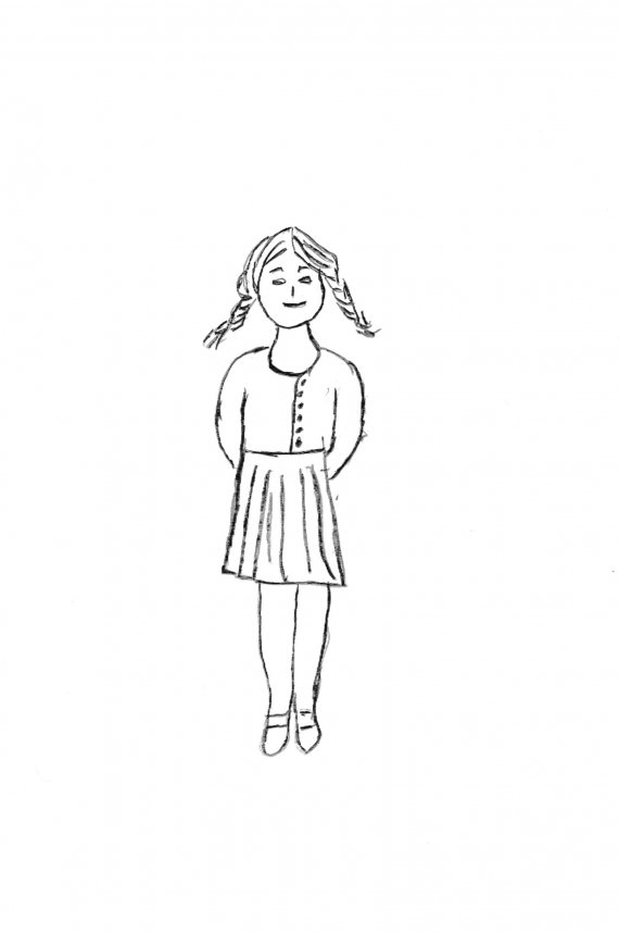Tegning av en jente.