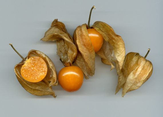 Bilde av Physalis delt i to deler.