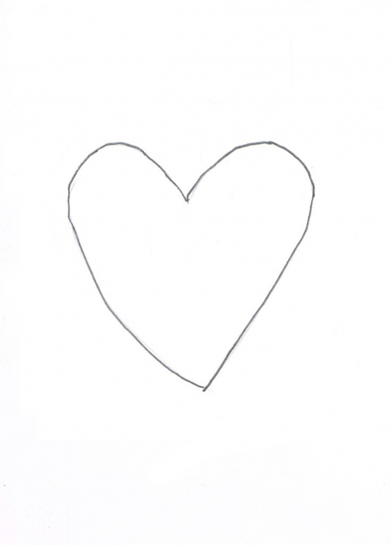 Tegning av et hjerte.
