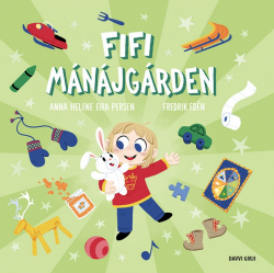 Bokomslag, illustrasjon av et barn som holder en kaninbamse.