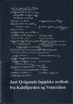 Bokomslag av Just Qvigstads lapposke ordbok.