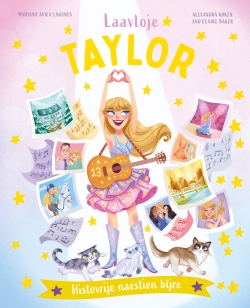 Omslagsbilde av boka Laavloje Taylor. Illustrasjon av pike og 3 katter.