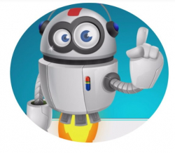 Illustrasjon av en robot.