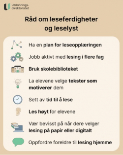 Bilde av plakat om leselyst