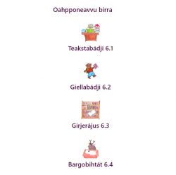 Nordsamisk læremiddel for 6 klasse.