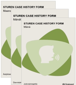 skjema om stamming med teksten Sturen case history form