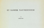 bok Et samisk navnesystem